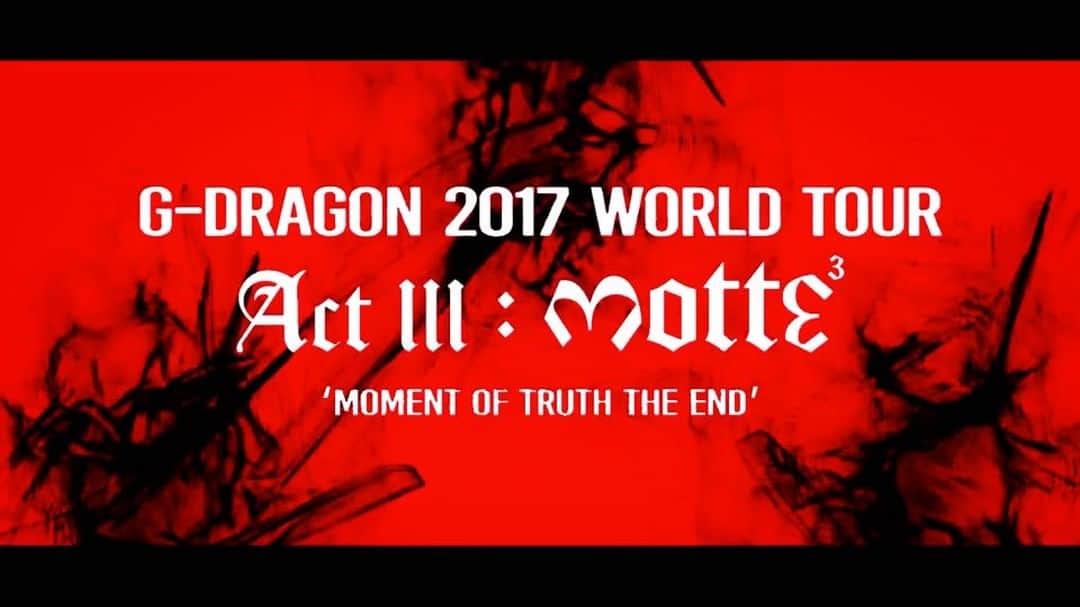 G-DRAGONのインスタグラム：「'Act III:M.O.T.T.E' in SIngapore📍 DON'T MISS OUT, GON BE 🅰️MAZING❗️」
