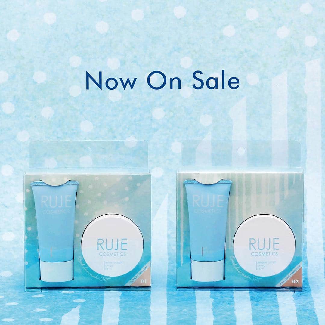RUJE COSMETICSのインスタグラム：「【NEW】 イギリスのコスメ大賞『The Beauty Shortlist審査員特別賞』受賞を記念したお得な2点セットを数量限定発売中！ ⠀⠀ 紫外線対策と日焼けによる乾燥対策にぴったりな、高SPFのBBジェルクリームと高保湿パウダーのセット。 ⠀⠀ ✔︎ ハンズビー、イオンモール、全国一部バラエティショップ ✔︎ 公式webサイト・オンラインストア ✔︎ 1,680円（税別） ⠀⠀ 是非この機会にお試しください♪ ⠀⠀ #RUJE #ルジェ #sunshine #beach #fitgirl #美肌 #BBクリーム #ベースメイク #bluesky #madeinjapan #紫外線 #YOLO #🇬🇧 #award #new @ruje_official」