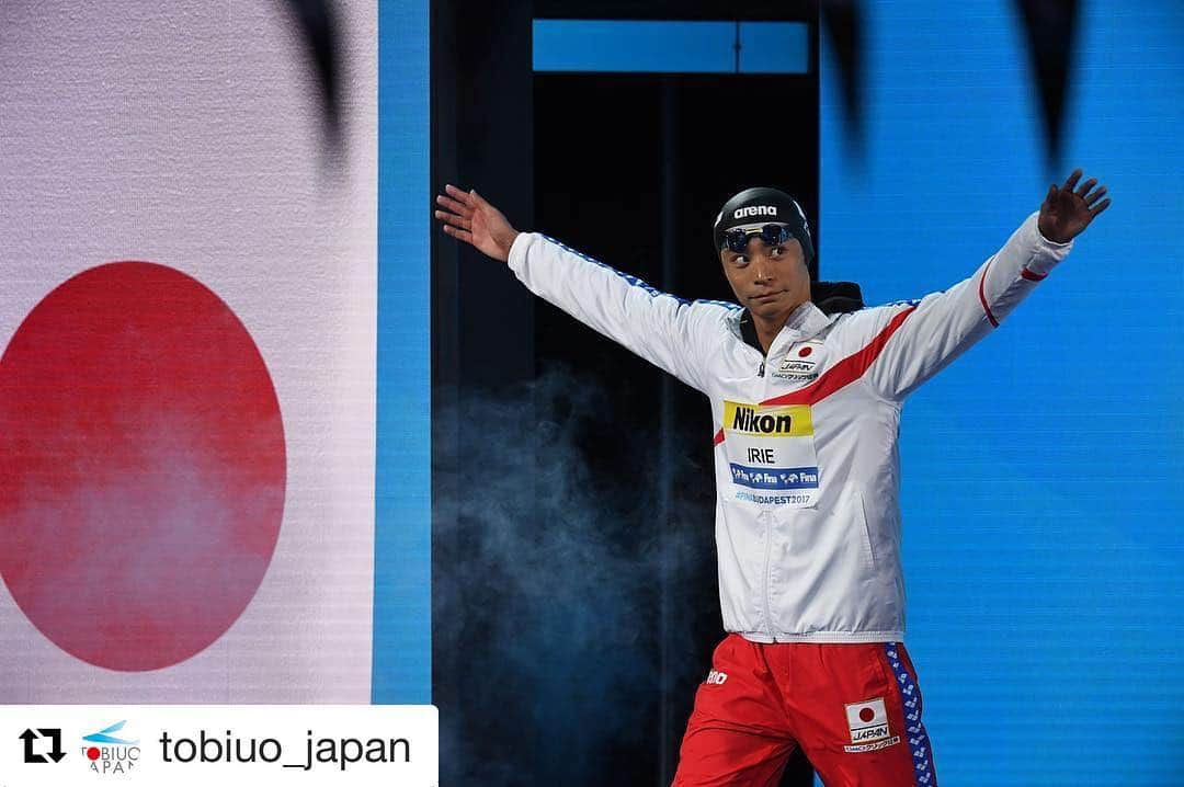 入江陵介さんのインスタグラム写真 - (入江陵介Instagram)「100m背泳ぎ4位でした。 悔しいですが手応えもあるレースでした。 明後日から200m最終日にはメドレーリレーがあります！ 応援よろしくお願いします！  日本代表トビウオジャパン公式インスタグラムです！ フォローして日本代表を応援してください🇯🇵 @tobiuo_japan ⬆︎Follow japan swim team instagram👍🏻 #Repost @tobiuo_japan FINA World Championships in Budapest Day3 Evening Session. #トビウオジャパン #tobiuojapan #世界水泳 #finabudapest2017 #picsport @picsport_japan」7月26日 5時54分 - ryosuke_irie
