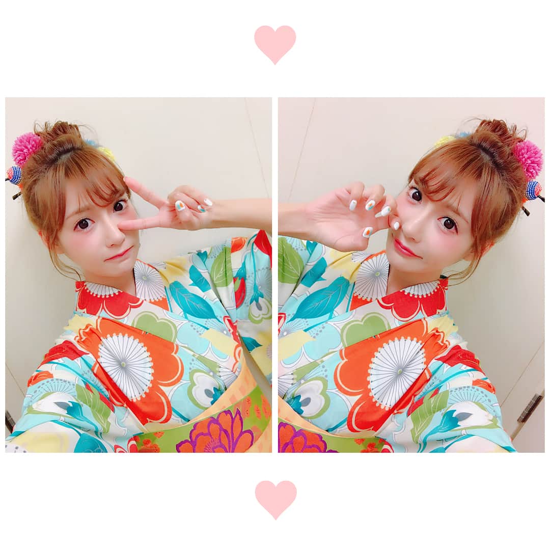 明日花キララのインスタグラム：「髪帯ちょと変えた🌼👧🏼🍉」