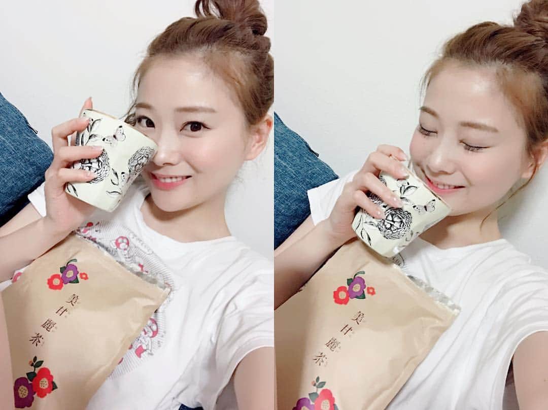 重盛さと美さんのインスタグラム写真 - (重盛さと美Instagram)「おはようです🐵☀️ 最近黒豆茶にハマってます💛 夏でもホット飲んで体温めます☺️♨️ エステや運動前にも🤘🏻🌈✨✨ #黒豆茶love#ノンカフェイン#ノンカロリー#美甘麗茶#びかんれいちゃ#ダイエットティー#デトックス#ファスティング @bikanreicha_official」7月25日 9時46分 - satomi_shigemori
