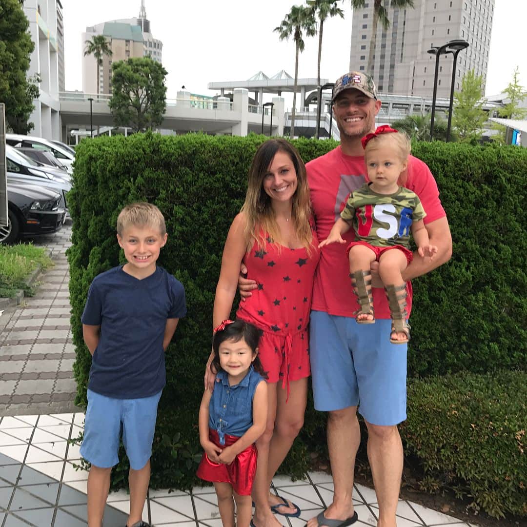 ジェイソン・スタンリッジのインスタグラム：「Celebrating our freedom in Japan. Happy 4th to my American friends and family!!」