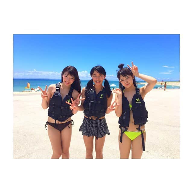 百川晴香さんのインスタグラム写真 - (百川晴香Instagram)「全力少女Ｒのメンバー全員で沖縄に撮影しに来てます！！！ #沖縄 #バナナボート #めんそーれ」7月5日 16時38分 - momokawaharuka