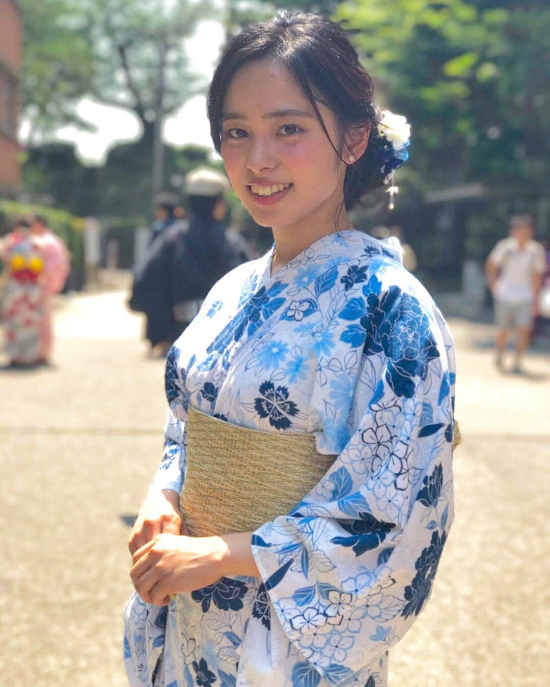 のインスタグラム：「今日唯一のピンショット！🙋📸 #misssophiacontest#上智#ミスコン#ミスソフィア#2017#miss#misssophia#上智大学#内田侑希#上智ミスコンno4#上智浴衣デー#七夕」