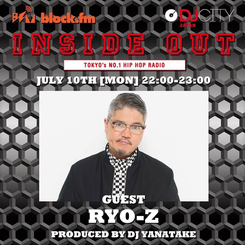 RIP SLYMEさんのインスタグラム写真 - (RIP SLYMEInstagram)「【MEDIA INFO】本日7/10(月) 22:00〜 DJ YANATAKEさんのblockfmの番組にRYO-Zが出演致します。お楽しみに！！！ #blockfm #INSIDE_OUT ▶︎RIP SLYMEのRYO-Z初登場！「真夏のWOW2017」についてや、今年1月にTOKYO FM「SHOCK THE RADIO」で対談した以降の話など ▶︎最新ヒップホップ解説 DJ YANATAKE #ripslyme #真夜中のWOW」7月10日 16時32分 - rip_slyme