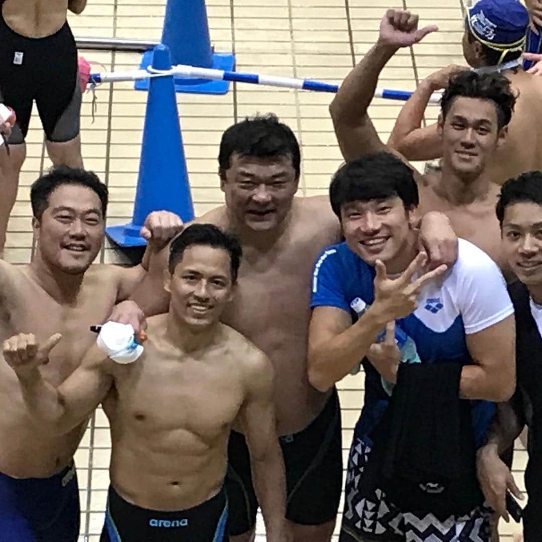 吉田秀彦のインスタグラム：「水泳マスターズ終了！ 死にそうになった！笑」