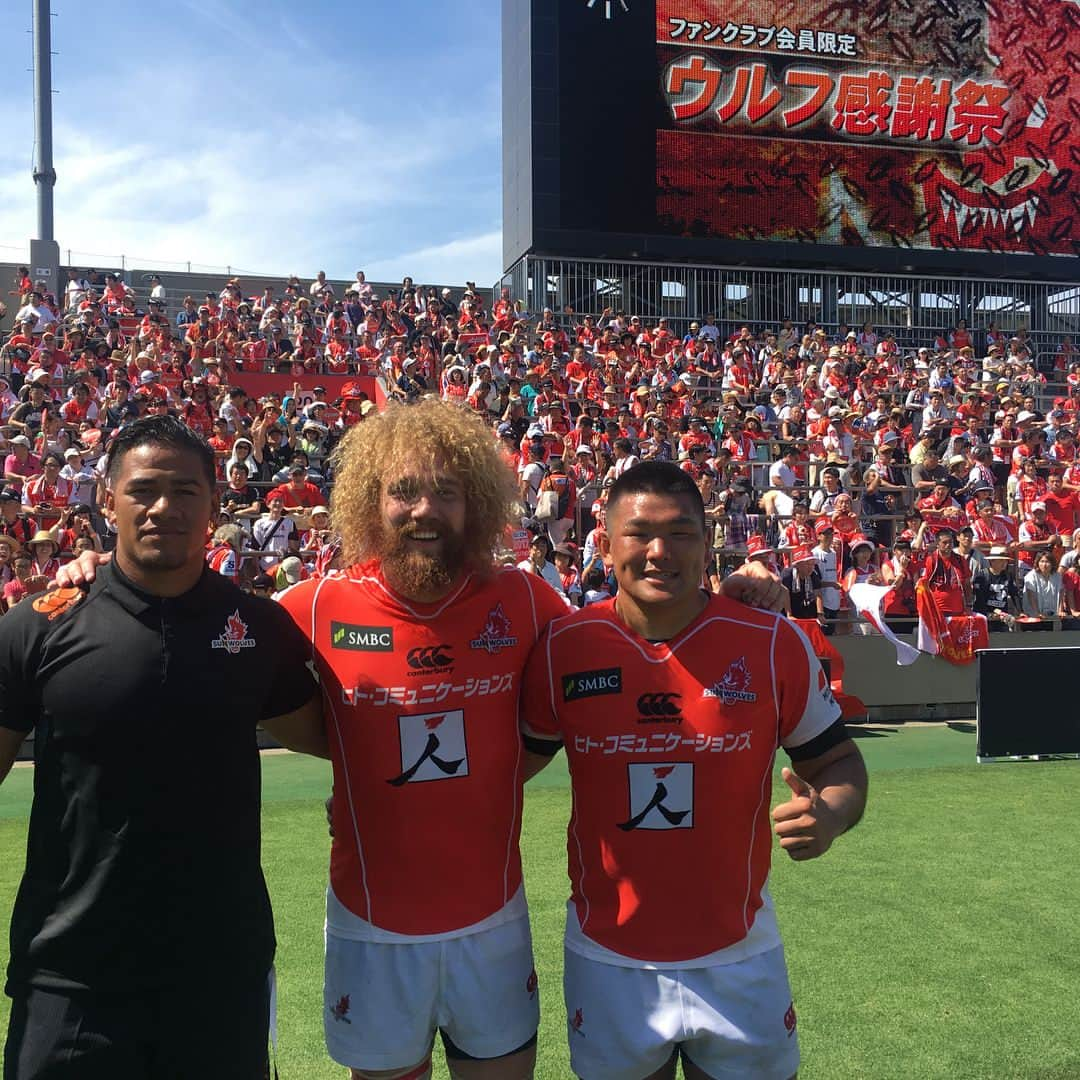 アタアタ・モエアキオラさんのインスタグラム写真 - (アタアタ・モエアキオラInstagram)「unreal experience @sunwolves 1試合も出てないけど最高の経験はできた。この経験を絶対無駄にしないこと。はやく怪我を治して頑張ります。たくさんの応援ありがとうございました。」7月17日 0時33分 - ata_moeakiola