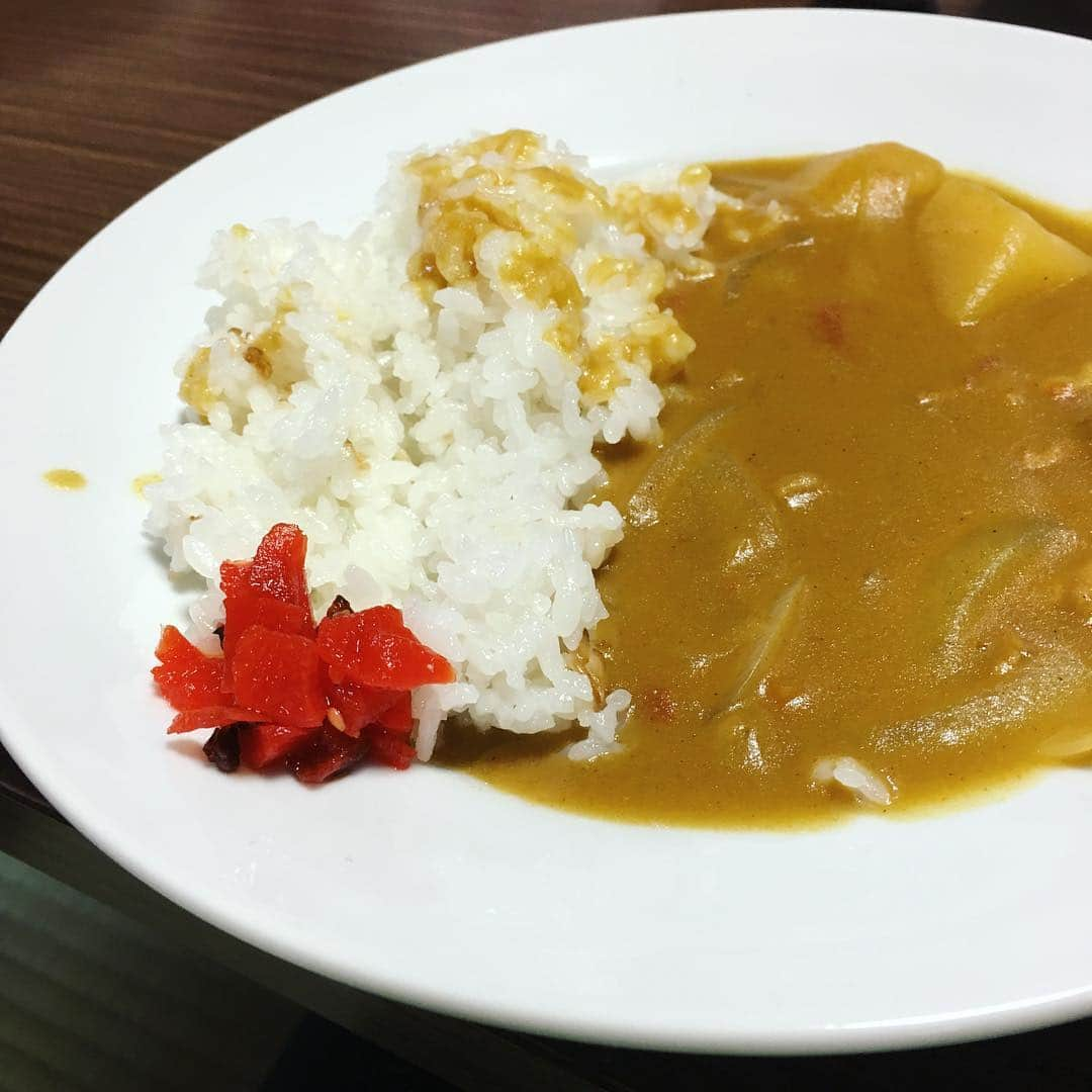 東北まんぷくラジオのインスタグラム：「2日目のお昼は、富士山の5合目でカレーライス！ この、懐かしいシンプルイズザベストなカレーが、登山後の体に染み入ります。 #富士山 #datefm  #東北まんぷくラジオ  #コスモアースコンシャスアクト」