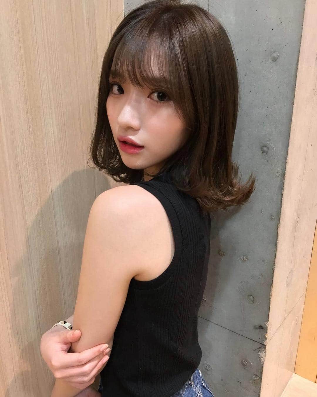 南りほのインスタグラム：「またまた前髪作ったよ〜🦁♥️」