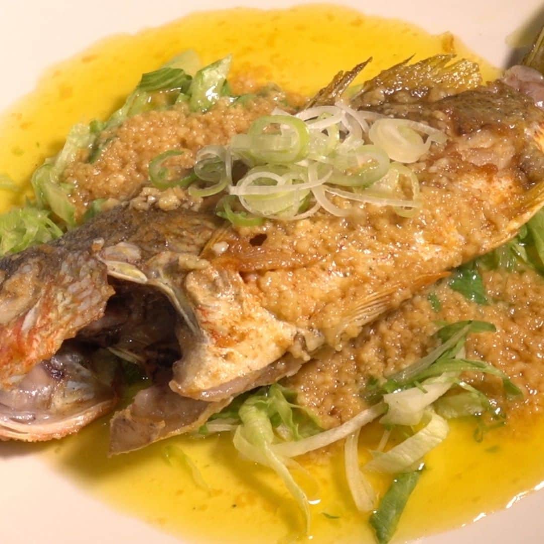 孫六のインスタグラム：「魚のバター焼きの本当にこの下のレタスが本当に上手かったざんす  #food #fish #japanese #料理 #沖縄 #まごしゃわ」