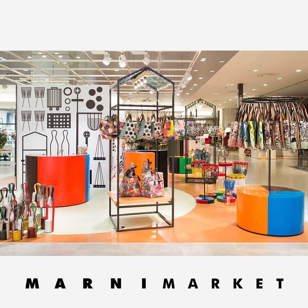 マルニさんのインスタグラム写真 - (マルニInstagram)「Marni Market is finally in Japan. Discover the powerful world of #Marni at Umeda #Hankyu, Osaka, until August 15th. #MarniMarket マルニ・マーケットが再び日本に戻ってきます。本日よりマルニの世界を余すことなく表現したポップアップショップを阪急うめだ本店にて開催。8月15日まで」8月2日 21時43分 - marni