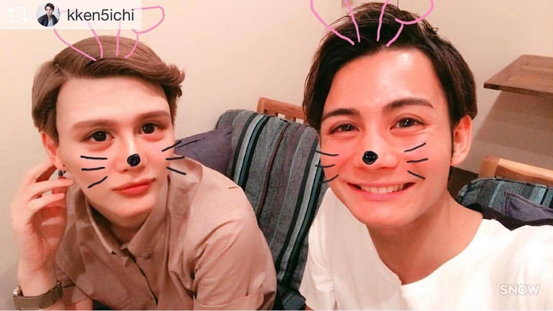 Mattのインスタグラム：「けんちゃ~ん😘 . #けんちゃん #北中健一 #Matt #omotesando #chocolat #friendship」