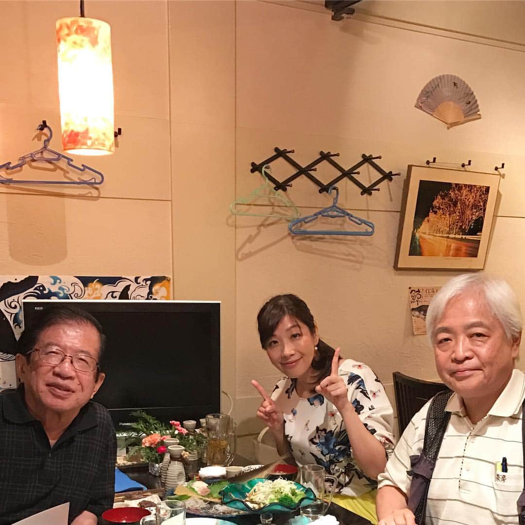 半井小絵さんのインスタグラム写真 - (半井小絵Instagram)「武田邦彦先生と藤井厳喜先生♪クジラ料理のお店に行きましたよ。熟成肉がこんなに美味しかったとは！」8月5日 11時29分 - sae_nakarai