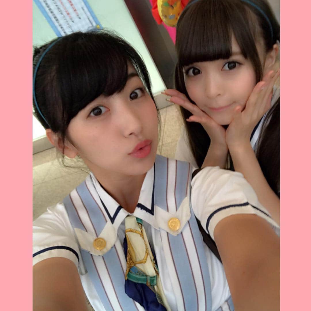 木月沙織のインスタグラム：「#TIF 2日目ありがとう(ノω｀*)ささてんとりんこ♡ #放プリ #放課後プリンセス #houkagoprincess #japaneseidol #idol #tokyoidolfestival  #制服 #TIF2017 #夏 #さおらぶ #関根ささら #木月沙織 #ささらぶ #さおりん #お祭り」