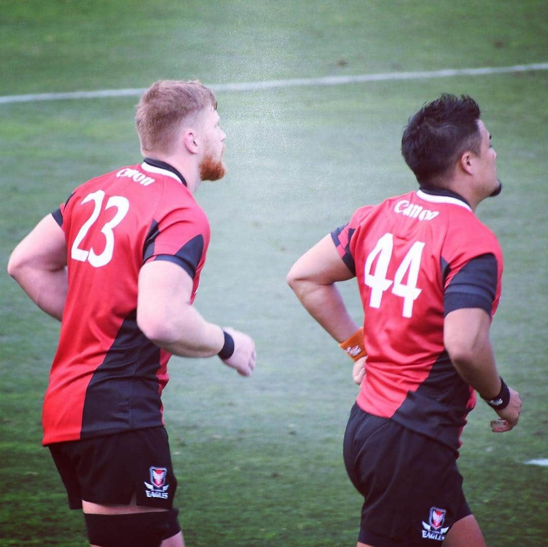 田村優のインスタグラム：「キャノンデビューしました。楽しかったな〜 🐺🐺🐺→🦅🦅🦅 #rugby#wolfpack#canoneagles」