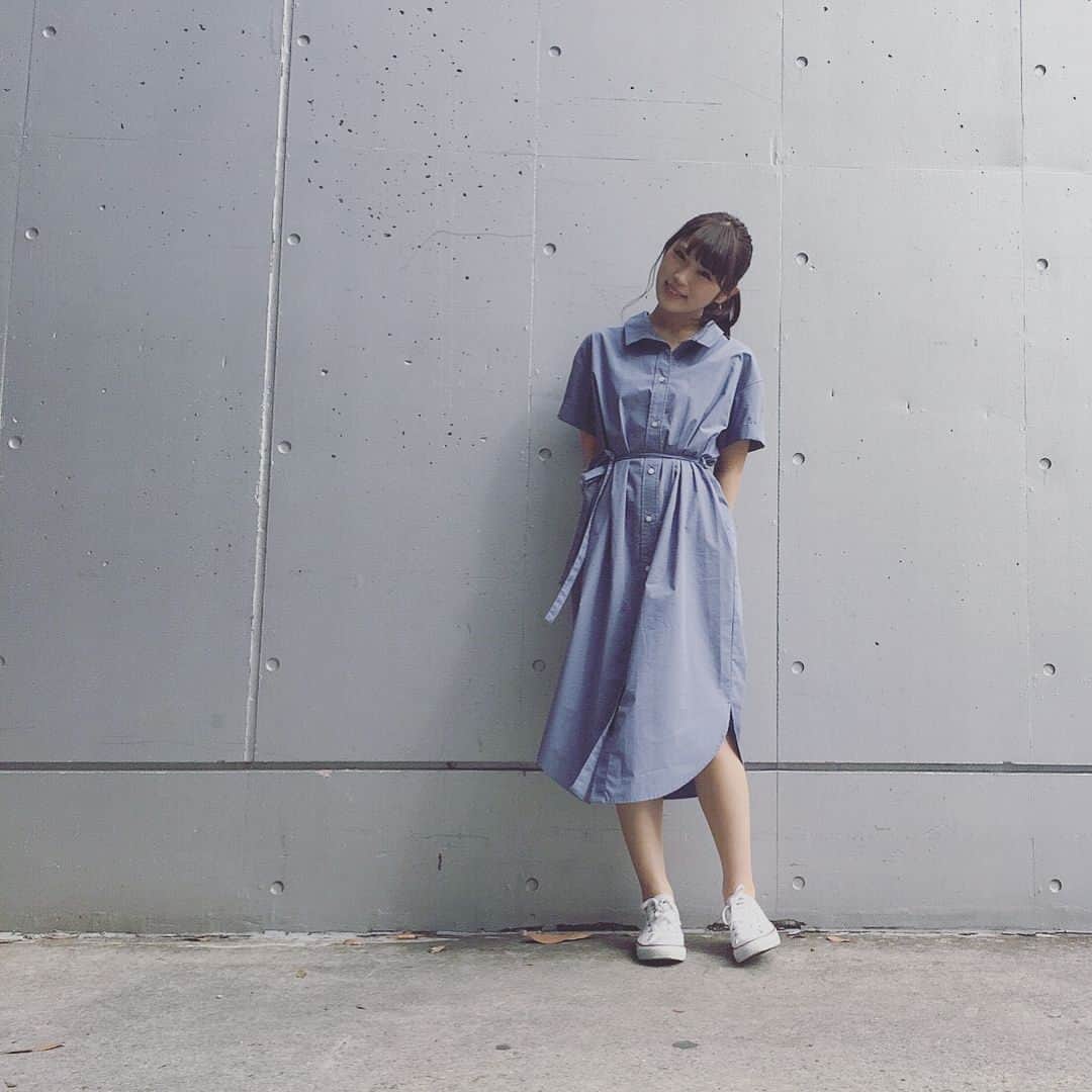 渋谷凪咲さんのインスタグラム写真 - (渋谷凪咲Instagram)「#ナギッション 🌼 . one-piece #sonnylabel  shoes #converse . . #ootd  #fashion #coordinate #私服 #シャツワンピ #blue」8月12日 22時09分 - nagisa_nikoniko