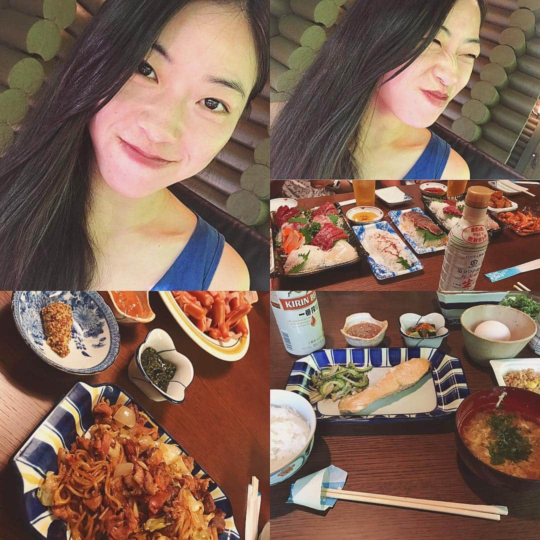 小田飛鳥さんのインスタグラム写真 - (小田飛鳥Instagram)「別荘飯♪ 美味しくてこんな顔になっちゃいます〜笑 うひょひょ〜〜」8月13日 21時48分 - asuka_oda_0320