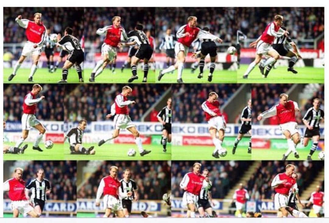 デニス・ベルカンプのインスタグラム：「Extremely proud that this has been voted as the best goal in Premier League history by the BBC! Such an honour to have played in this fantastic league.」