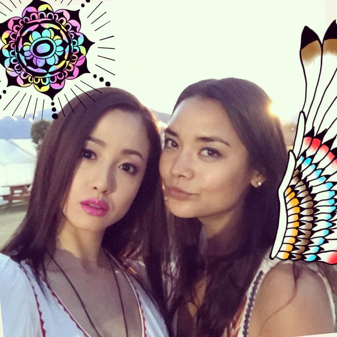 加賀美セイラのインスタグラム：「My #bestie came to visit me in #LA from #Tokyo #Japan #😘😘😘 ＃親友 が会いに来てくれた #沢尻エリカ #ErikaSawajiri #artists #嬉しさに涙 @naoki___r」