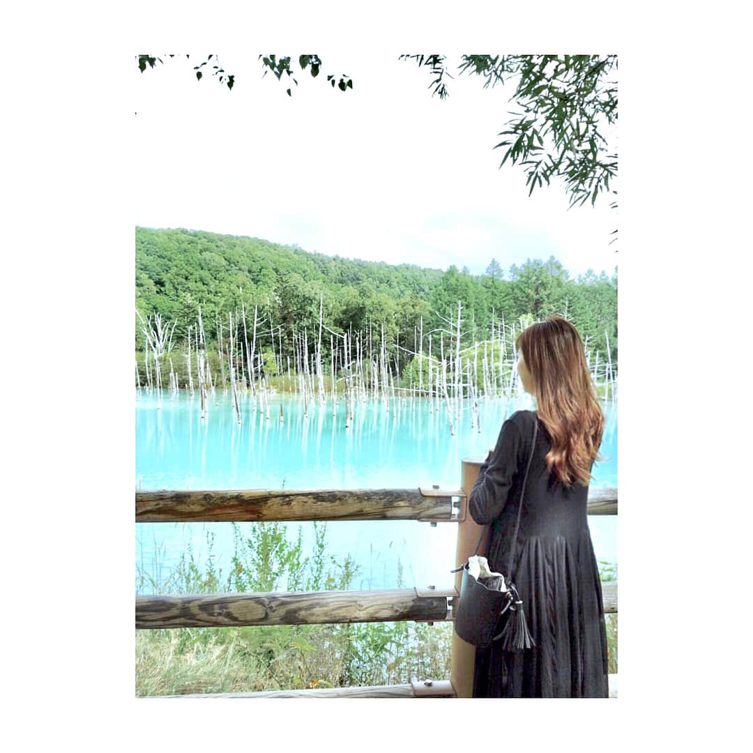 西村笑花さんのインスタグラム写真 - (西村笑花Instagram)「💙 ・ ・ #青い池 (•'-'•) 行ったときは #ターコイズブルー のような色をしてたよ😳 四季によって色も変わるみたいで、 違う季節にも行ってみたいなぁ〜 💙💙💙 #綺麗 #blue #美瑛の青い池 #美瑛 #北海道 #ターコイズ #turquoise #turquoiseblue #pond #bluepond #emika_trip」9月12日 9時54分 - emika_nishimura