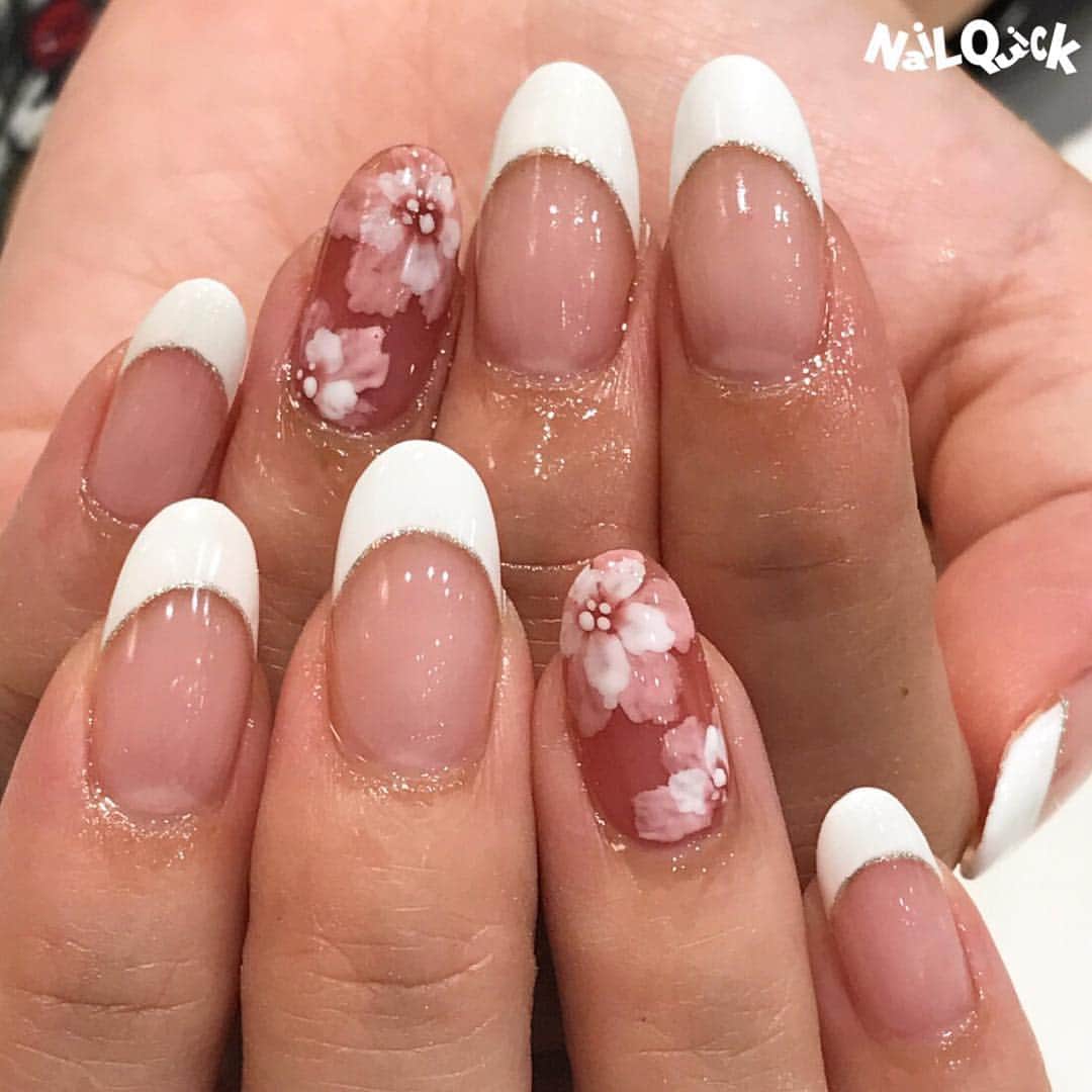 のインスタグラム：「. 秋ネイルにおすすめ C6.クリアボルドー design by @saminmi #ネイルクイックアトレ亀戸店 . . #ネイルサロン #ネイルクイック #秋ネイル #フレンチネイル #お花ネイル #ネイル #クリアカラー #ジェルネイル #ネイルパフェジェル #ネイルデザイン #いいね #美爪 #ネイル大好き #nail #naildesign #autumn #frenchnails #autumnnail #flowernails #nailfashion #nailswag #nailstagram #naillove #nails #gelnail #nailparfaitgel #gelart」