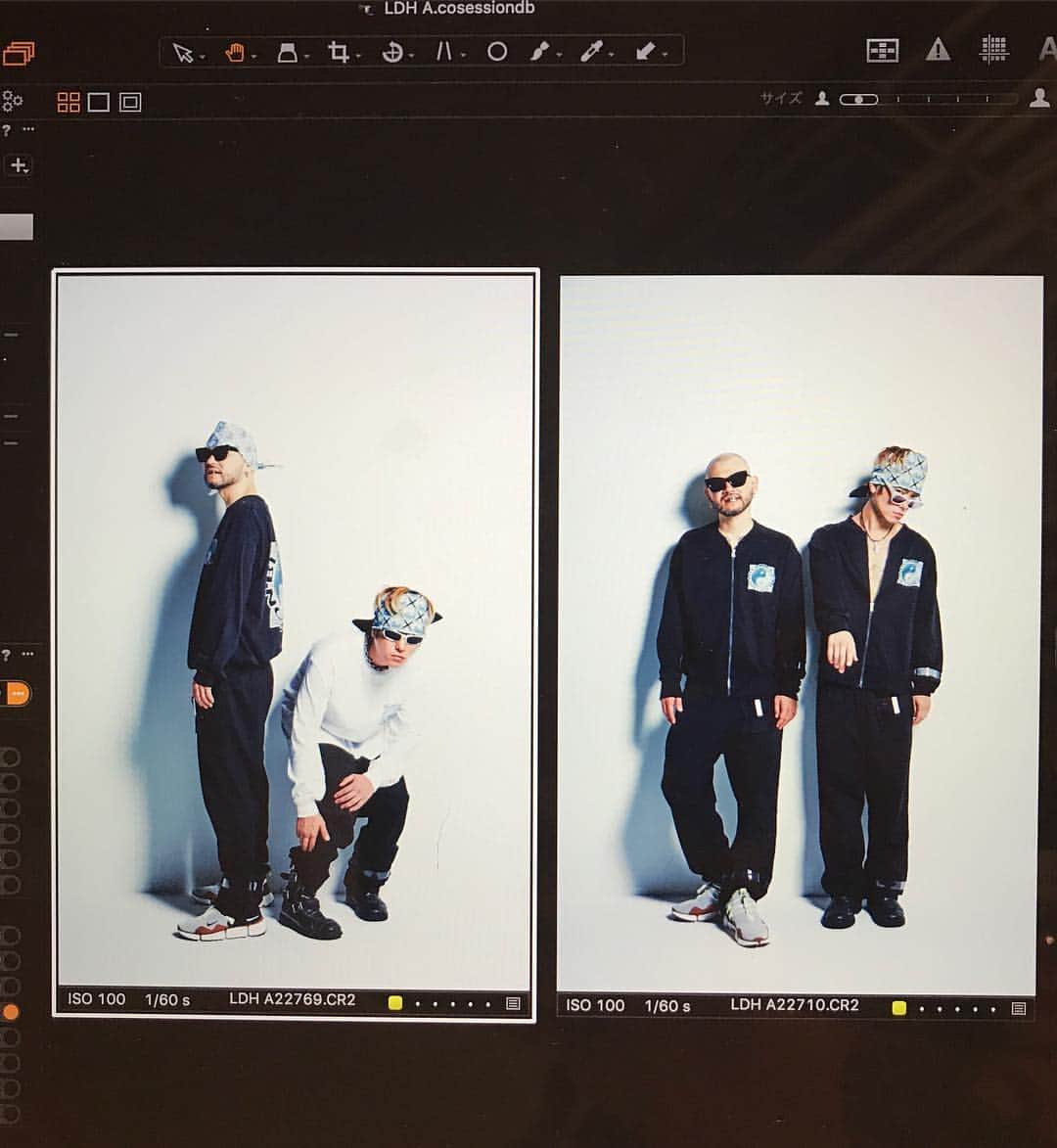 DJ DARUMAのインスタグラム：「ジョニーとイカしたジャージのセットアップ 作りました あとロンTとバンダナも✌🏻 @Johnnyhiramoto / @JohnsbyJohnny / @FULLBK」