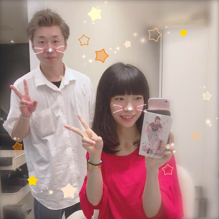 ぱいぱいでか美のインスタグラム：「前髪のびっのびだったので(伸ばしていたわけではなかったのである)Spicaで中田さんに切ってもらいました！ 久しぶりに微妙〜〜にラウンドバングにした！トリートメントもしてサラサラです。ありがとうございます👵🏻💕 #Spica #前髪カット #トリートメント #俺はインスタグラマーになりてぇ ✂️ 首元の痣は24時間テレビの女子相撲へ向けてのトレーニング中にやっちまいました、、😭 早く消えるといーなー。キスマークと思われがちすぎて😭w」