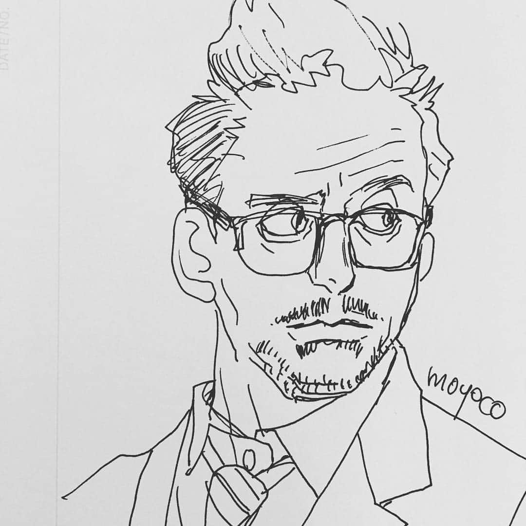 安野モヨコさんのインスタグラム写真 - (安野モヨコInstagram)「#RobertDowneyJr #RDJ #drawing #illustration #ironman #tonystark #安野モヨコ #annomoyoco」8月24日 20時53分 - moyoco_anno