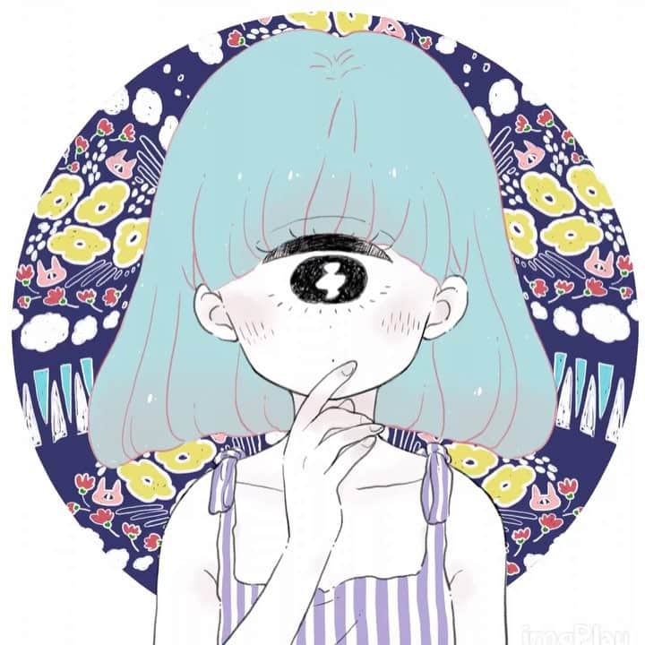 mameのインスタグラム：「一眼惚れ娘ちゃん ・ ・ 前回作ったのと同じ感じになってしまったなー。。 ・ #女の子 #girl #イラスト #illustration #digitalart #drawing #art  #sai #animegirl #mangagirl #illustagram #animeart #gifアニメ #ひとつめ」
