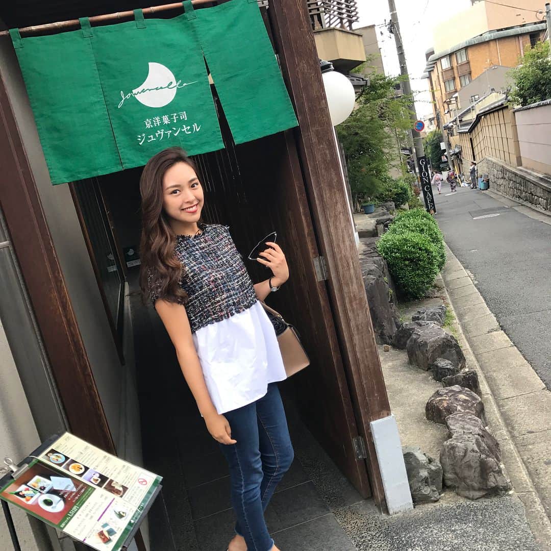 高木晴菜さんのインスタグラム写真 - (高木晴菜Instagram)「こんばんは🌙 こちらは京都に抹茶フォンデュを食べに行った時の写真です💓 果物やケーキを贅沢に抹茶につける時の幸せは忘れられません🤤また行きたあなぁ💓  #kwanseigakuinuniversity #misscampus #kyoto #cafe #macha  #抹茶フォンデュ #green #yum #関西学院大学 #ミスキャンパス関西学院2017 #ミスキャン」8月29日 22時41分 - harunatakagi