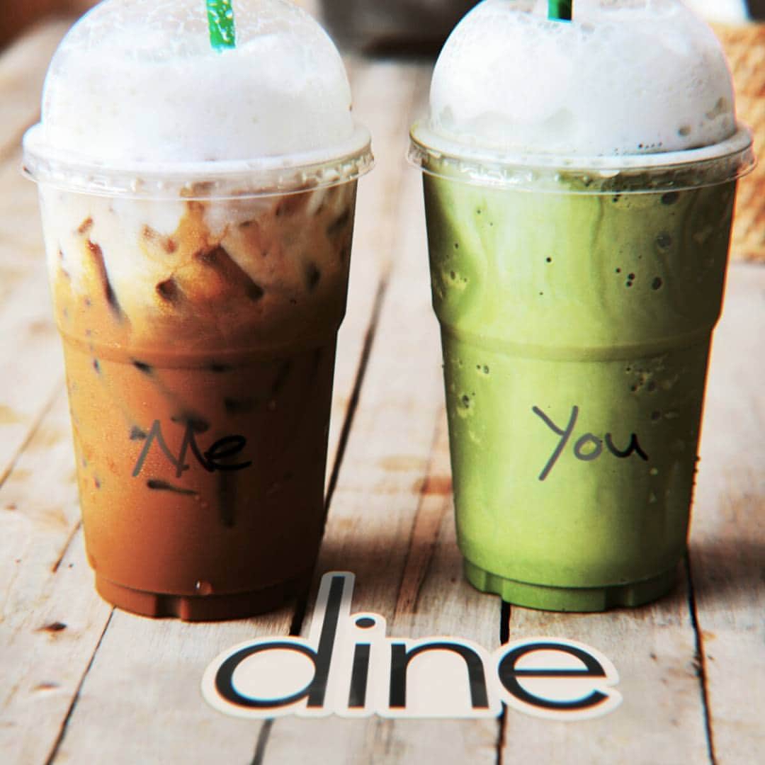 Dine - More Dates, Not Swipes.のインスタグラム：「Are your dates as sweet as this?? #together #datenight #icecoffee #truelove #dating #matcha」