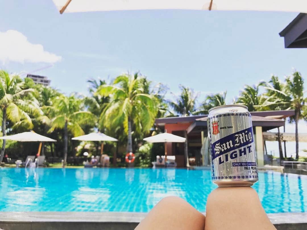 二瓶永莉のインスタグラム：「I'm coming back to Philippines!!!! #cebu#beer#sanmiguel#crimsonresort」