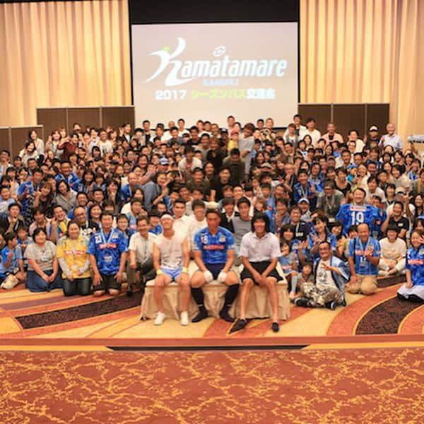 荻野広大のインスタグラム：「カマタマーレシーズンパス交流会！ 若手の出し物みんなで頑張った👍 ブルゾン荻野withB サンシャイン長澤 たいき100% 市村さんはさすがです👏」