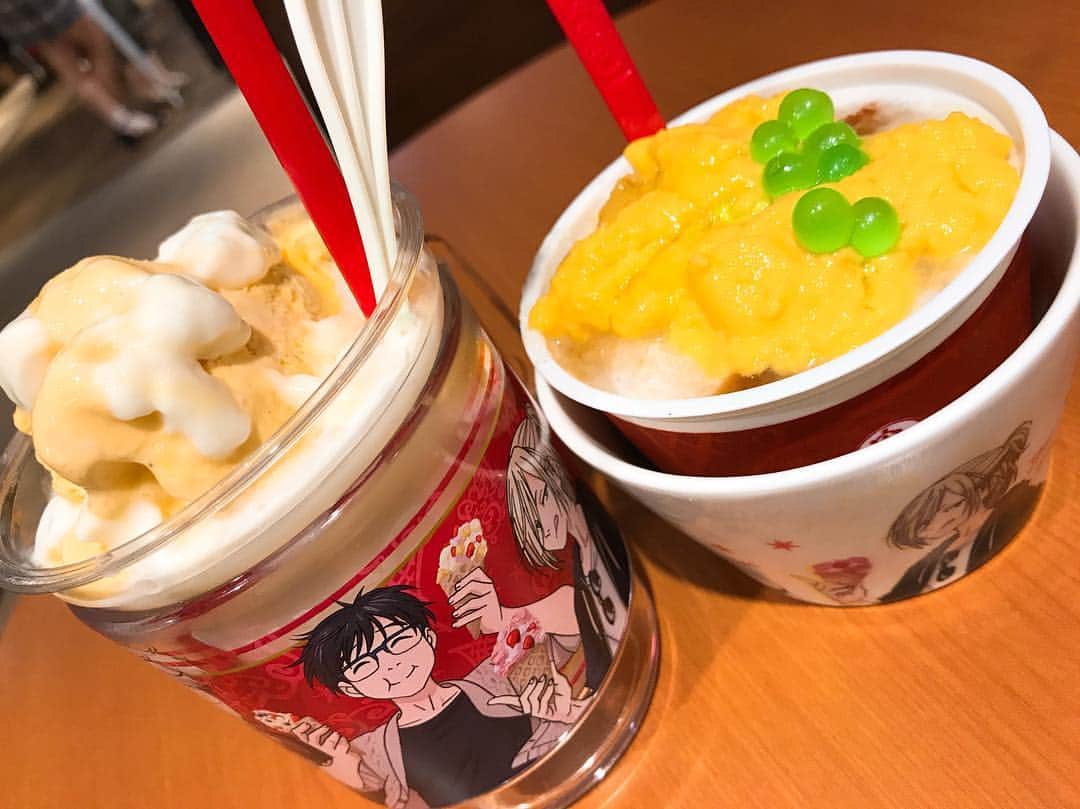 藤野有理のインスタグラム：「そしてユーリ!!!とCOLD STONEのコラボ😊  #yurionice」