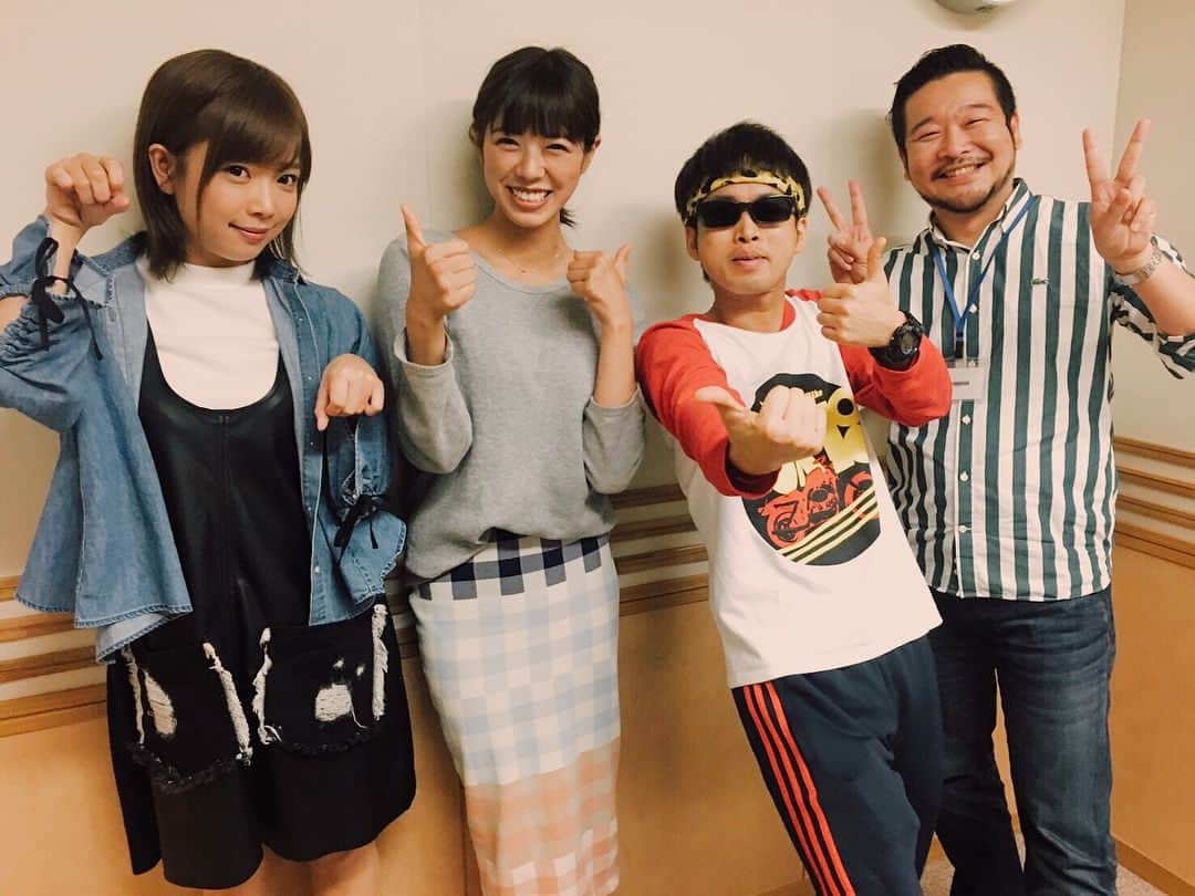 わちみなみのインスタグラム：「今日の28時（10月8日朝4時） .  文化放送 「紗倉まなのマジックミラーナイト」 .  第1回目のゲストとして出演させていただきます＼(^-^)／❤️ .  是非聞いてね〜！初ラジオでした（╹◡╹） . #紗倉まな さん #ミスターT さん #バイク川崎バイク さん #ラジオ #文化放送」