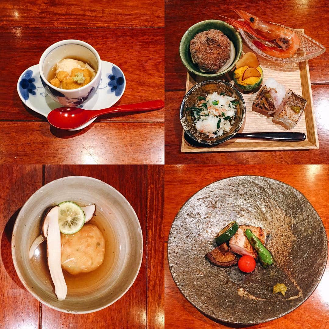広瀬未花さんのインスタグラム写真 - (広瀬未花Instagram)「Dinner with Miki(@miki_higashi36 )  美味しかったぁ〜❤︎ #和食 #秋 #松茸 #湯葉 #うに #鱧」10月7日 22時57分 - micahirose