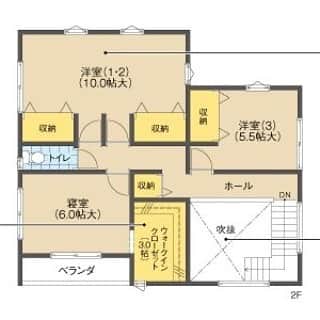ALLHOUSE co.,ltd. @HIROSHIMAのインスタグラム：「オールハウスのスマイリア✨ 2階にある10帖の洋室は、将来2部屋に区切ることが出来る子供室。入り口も収納もそれぞれあります！広々と使えるお子様たちの遊び場になります🎵 セントラルシティこころ住宅展示場へ是非お越しくださいませq(^-^q)#オールハウス #allhouse #マイホーム #こころ住宅展示場 #子育て #一軒家 #新築#新築戸建 #木造#木造住宅 #無垢材 #住まい#暮らし #広島」