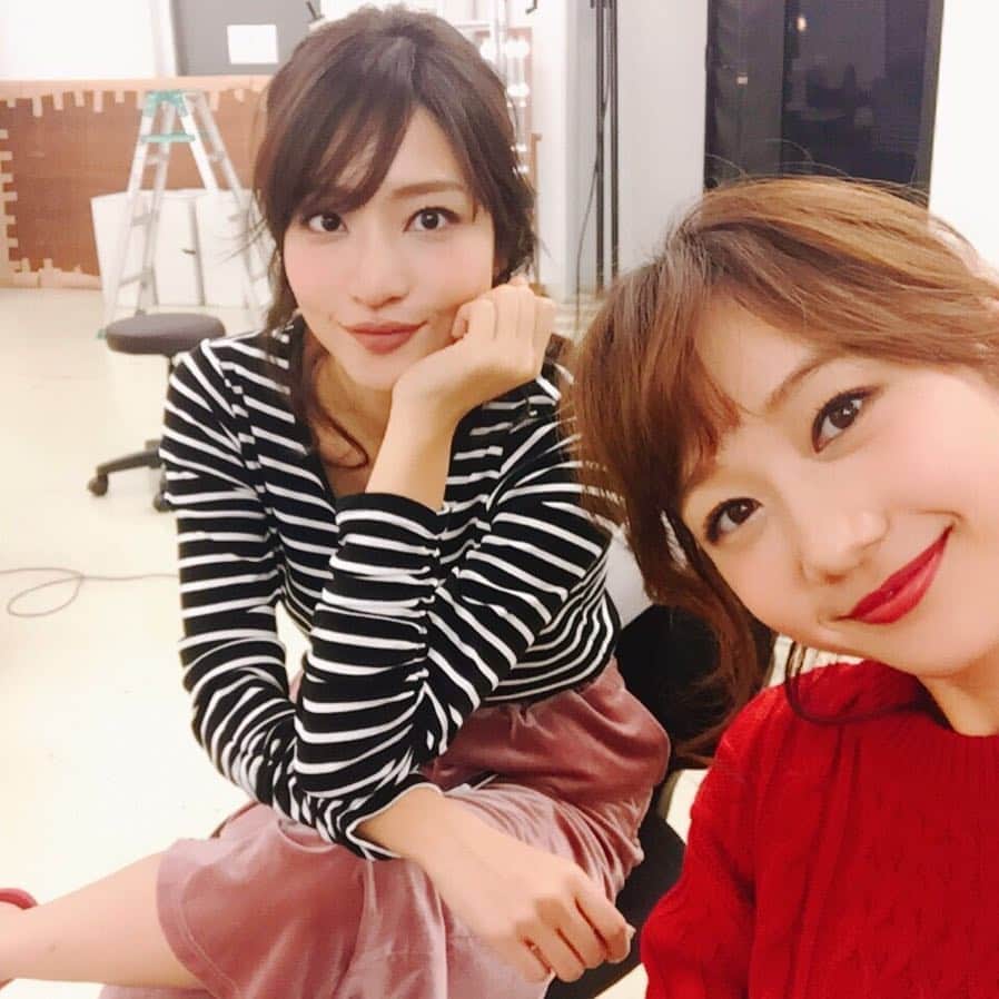 松山亜耶のインスタグラム：「今日は一緒に仕事できて嬉しかった❣️❣️しゅーお誕生日おめでとう🎂🎈🎊👏 #明日だけど #happybirthday」