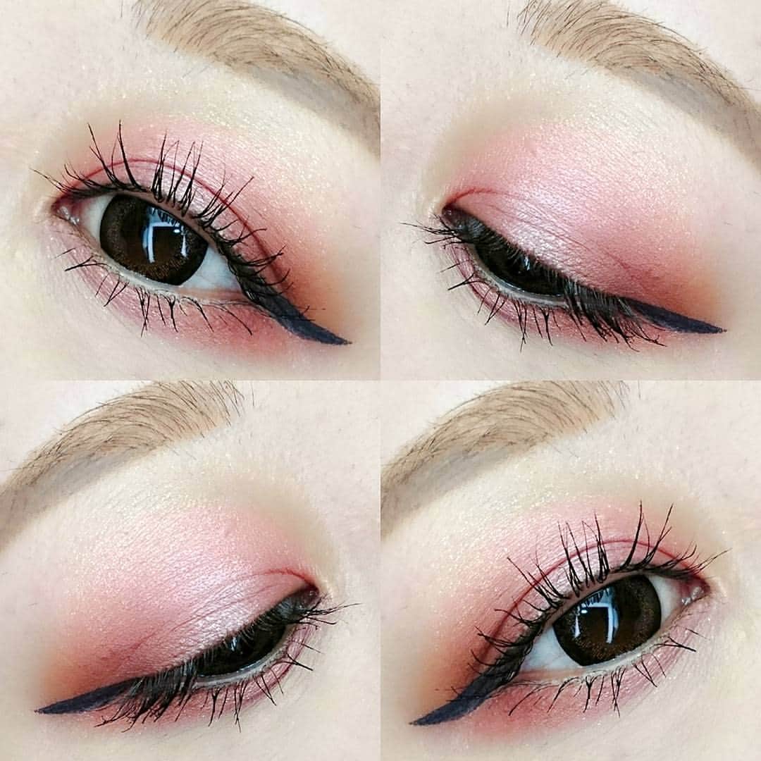 のインスタグラム：「ピンクシャドウ×グレーライナー @limecrimemakeup  venus palette @loveliner_official  グレージュブラウン  #秋メイク#マスカラ#アイメイク#アイシャドウ#ピンクメイク#カラーライナー#ラブライナー#ライムクライム#海外コスメ#カラコン#limecrime #venuspalette#eotd#makeup#motd#아이섀도우#메이크#눈화장#眼妝#今日のメイク#beauty#アイライナー」