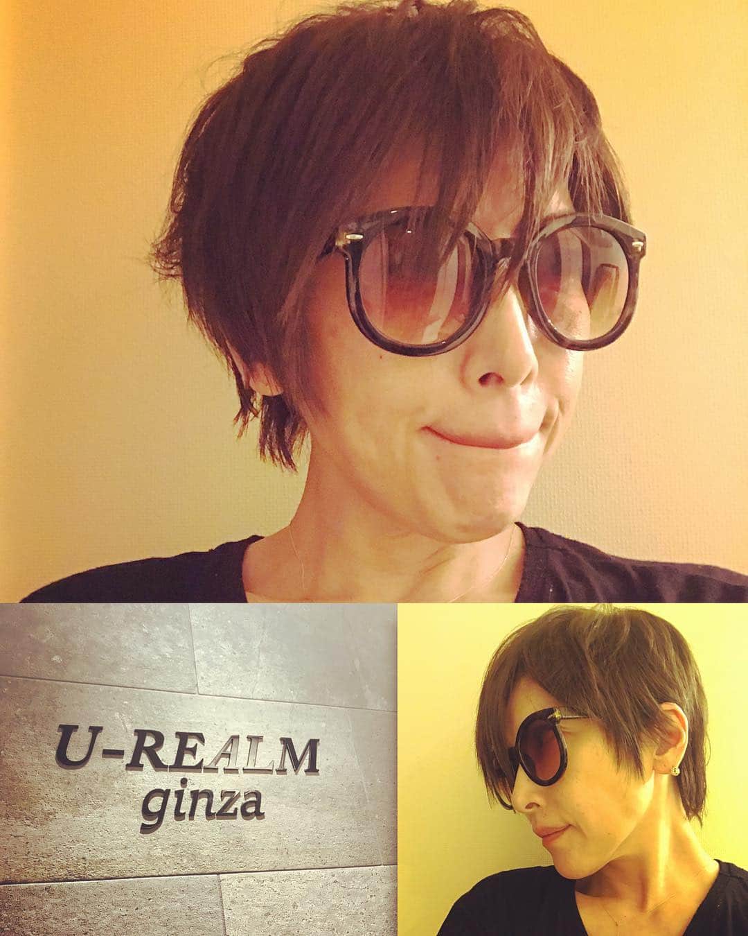 YU-KIさんのインスタグラム写真 - (YU-KIInstagram)「横顔は難しいっ😖自撮りいつまでも苦手なのでサングラス着用。 #ヘアメイクさんへの業務連絡用✂️ #アシンメトリー #Faceラインに緊張感👌 #エッジーなメイクで遊びやすい」9月27日 23時09分 - yuuki.trf.1912