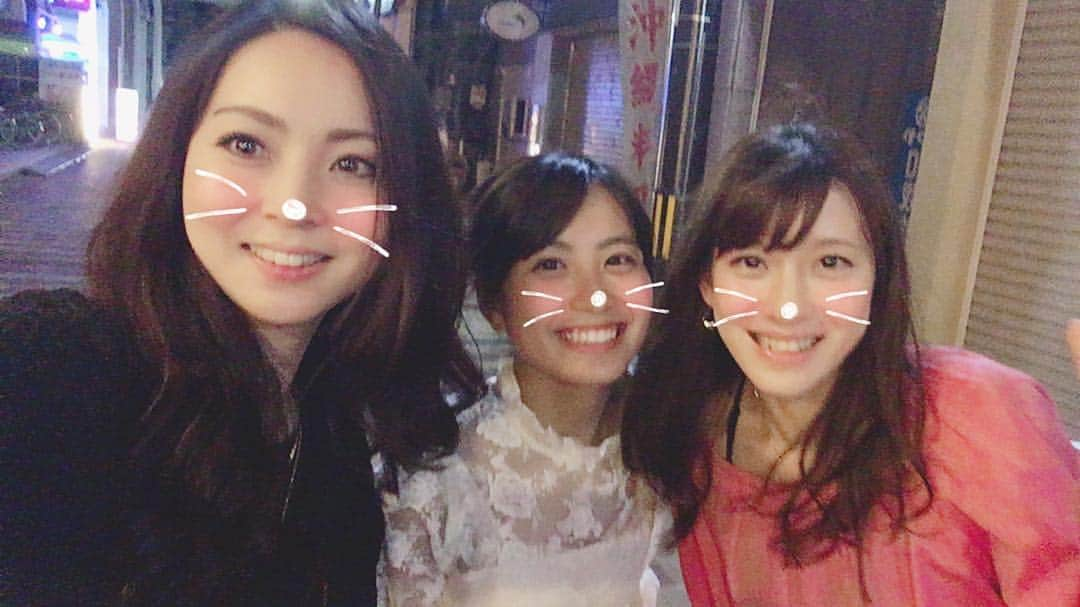 大田理裟さんのインスタグラム写真 - (大田理裟Instagram)「本当に可愛い2人と会えた☺️💗 一緒にご飯食べて、お酒飲んで、話して、パワーもらったな〜❃✫❥ 幸せな時間でした🍀！ 大会続くけどがんばろう😆💪🏻」9月28日 0時19分 - ota_risa