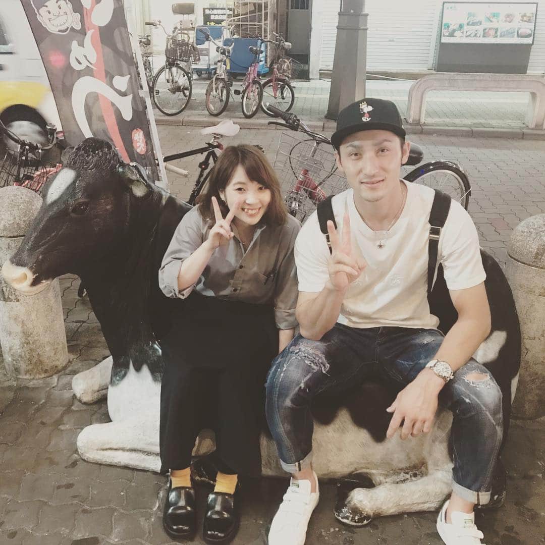 大西宏明のインスタグラム：「いつも有難うございますっ✨✨ イケメンな#伊藤光 君😆😆😆 #オリックスバファローズ  #イケメン  #いつもありがとう  #東心斎橋  #焼肉  #笑ぎゅう  #instagood #instalike #instagram #instafood #foodie #japan #love #like4like #osaka #osakagourmet #gourmet #yammy #yakiniku #wagyu #waragyu」