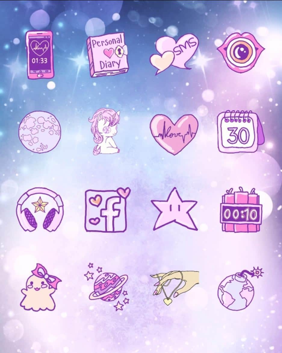 cocoppa officialのインスタグラム：「Purple Universe🌟 #sky #universe #unicorn #rainbow #cloud #star #lovely #shine #fairy #cute #girls #love #kawaii #purple #beautiful #homescreen #wallpaper #icon #cocoppa #instafood #instagram #instalike #instagramer」