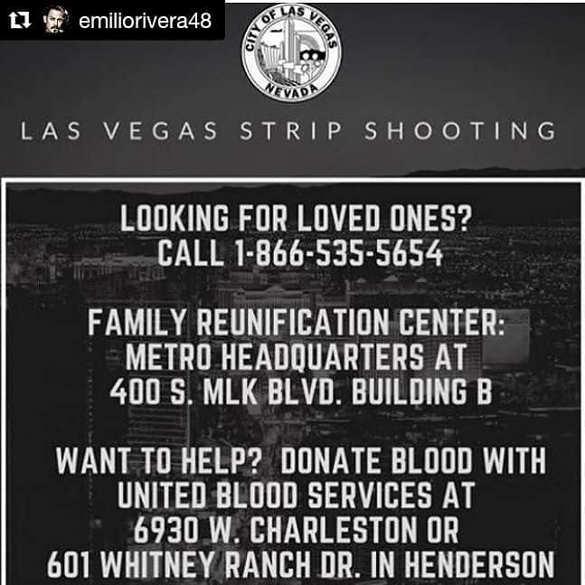 ロバート・ネッパーのインスタグラム：「#Vegas What we can do to help. :::::: So shocking to see this from the other side of the world. Another senseless killing of our brothers, sisters, children and parents.  20 rifles found, used by the assassin. #the_robert_knepper_official」