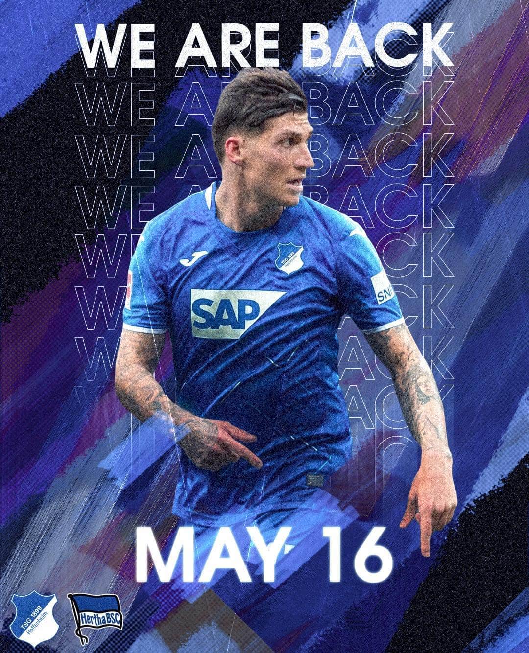 シュテフェン・ツバーのインスタグラム：「T-MINUS 7 🎬 #weareback #bundesliga ⁠⠀ ⁠⠀ #tsghoffenheim #sz17 #staypositive #staysafe #lovefootball」