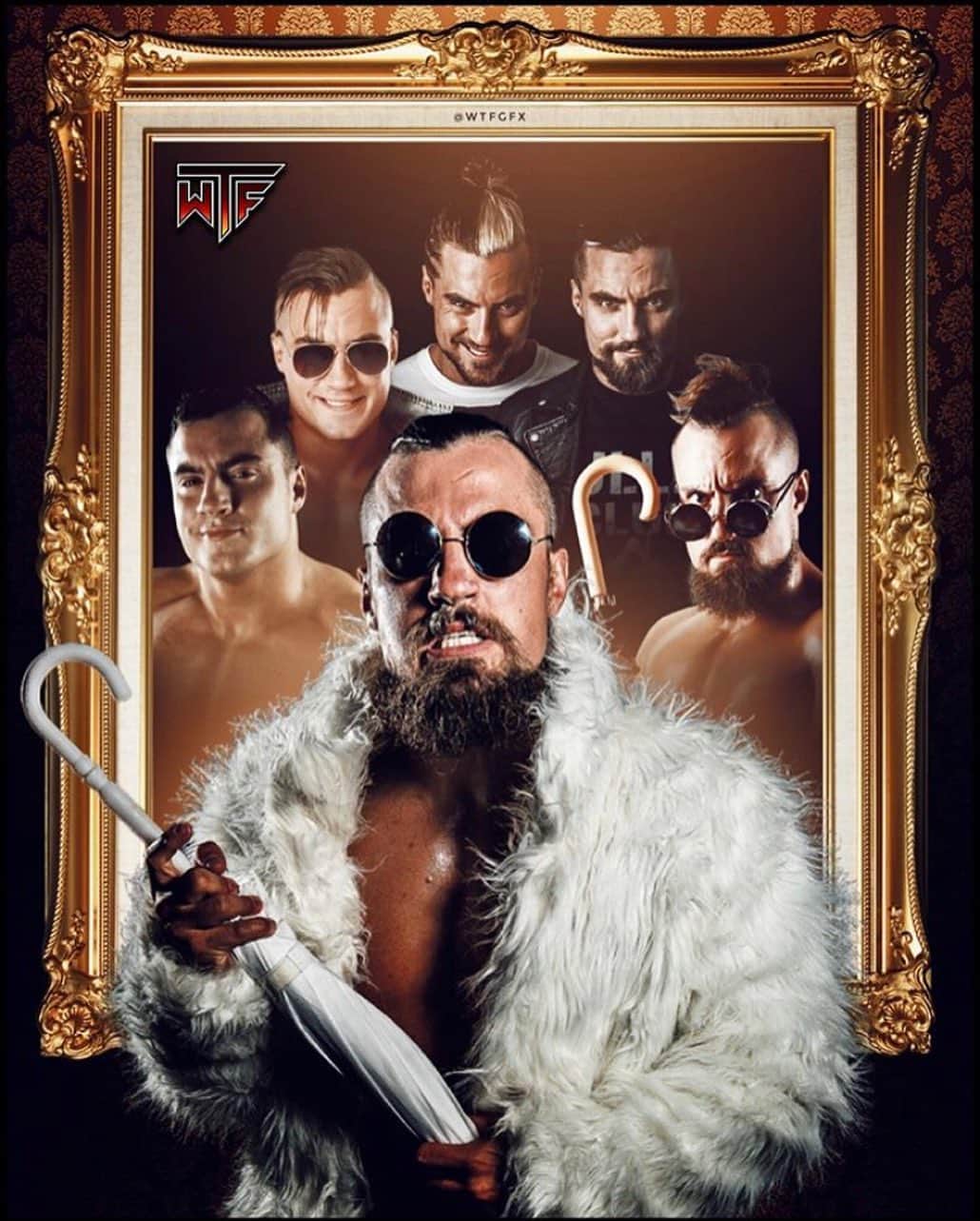 マーティ・スカルのインスタグラム：「The evolution of Marty Scurll by @wtfgfx  #villain ☔️」