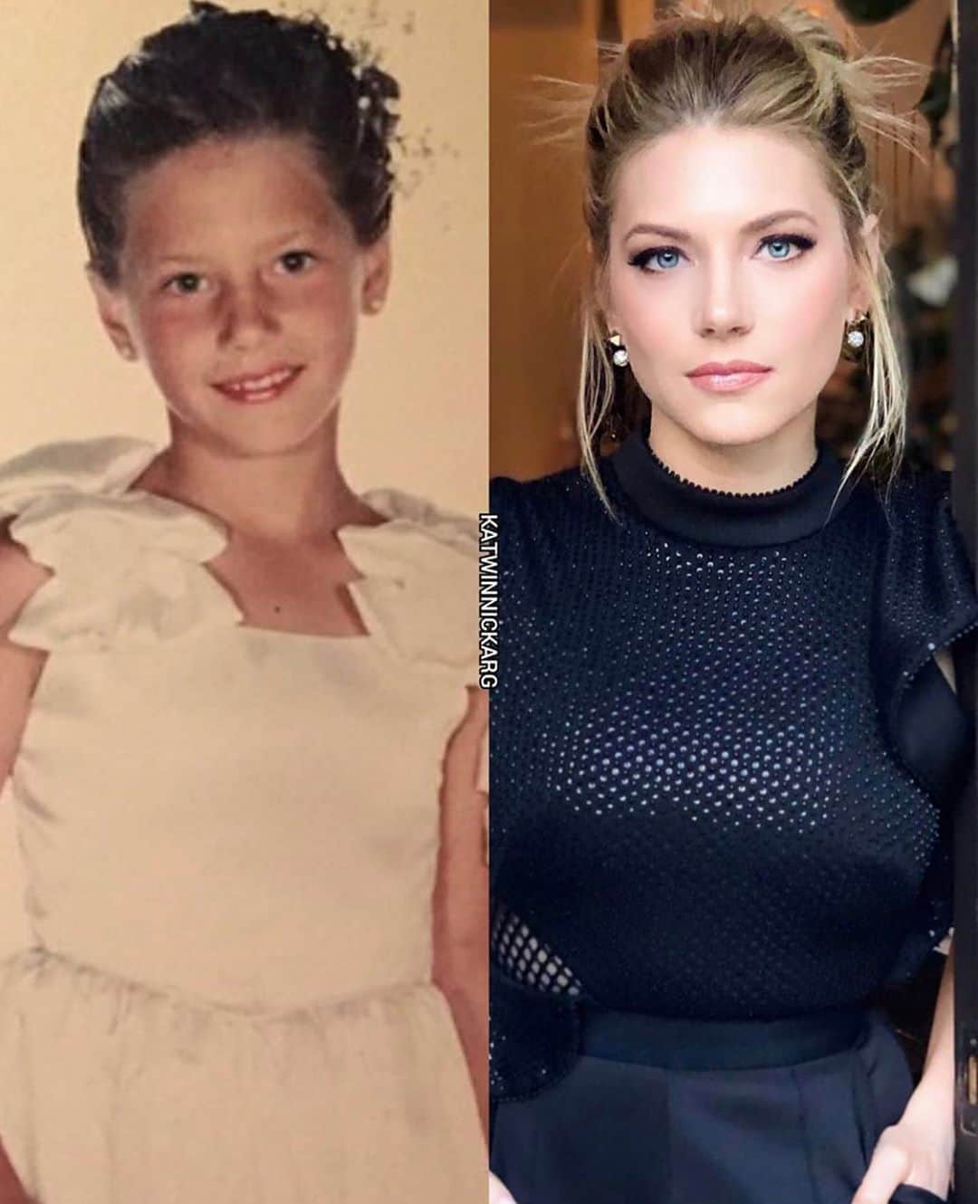 キャサリン・ウィニックのインスタグラム：「Flashback of me at 7yrs old. What a journey it has been! What advice would you give to your younger self?」