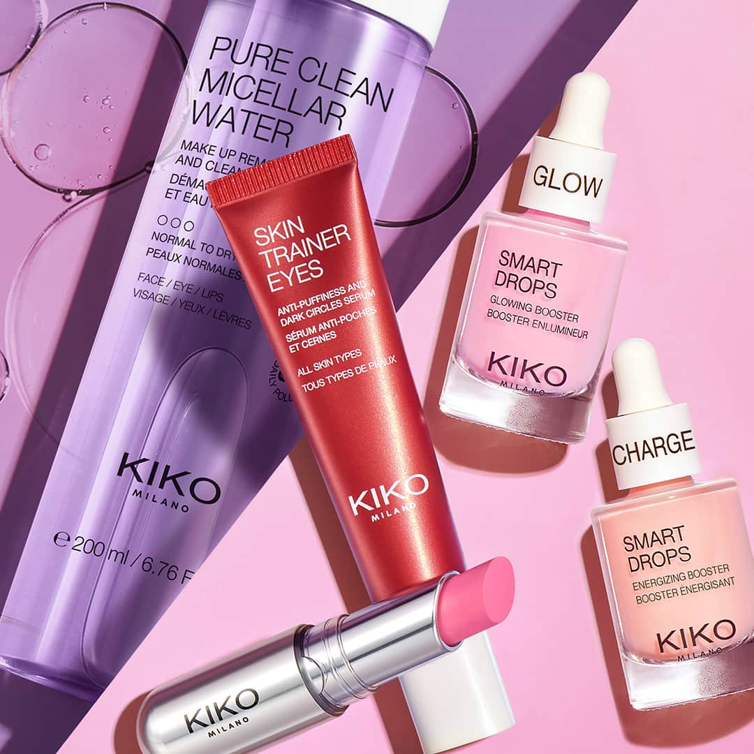 KIKO MILANOさんのインスタグラム写真 - (KIKO MILANOInstagram)「From makeup removers to skin boosters - have you checked out our complete range of skincare? 🧖♀ Smart Glow Drops - Smart Charge Drops - Skin Trainer Eyes - Pure Clean Micellar Water - Coloured Balm 04」5月10日 4時00分 - kikomilano