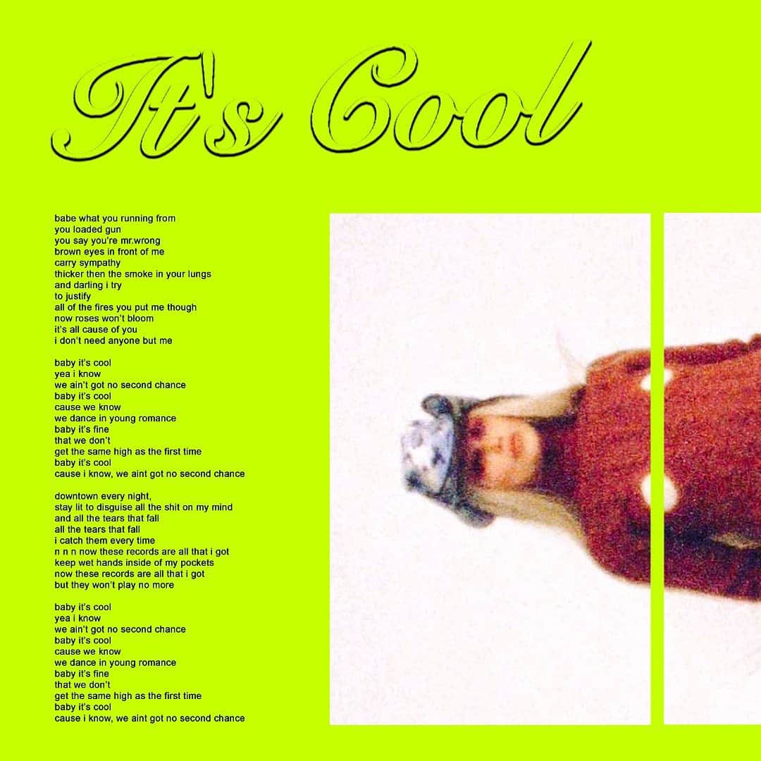ケイリン・ルッソのインスタグラム：「🤍💚 It’s cool lyrics 💚🤍」