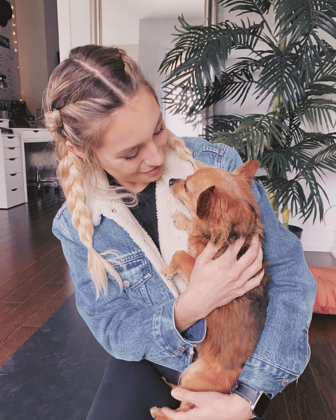 Kalyn Nicholsonのインスタグラム：「to think all of our furry friends have absolutely no idea what’s going on in world and are just happily soaking up the extra company whilst giving us all the love and entertainment during isolation is so cute.  this one in particular is suddenly separation anxiety free and doubling up on belly rubs - aka living his best life」